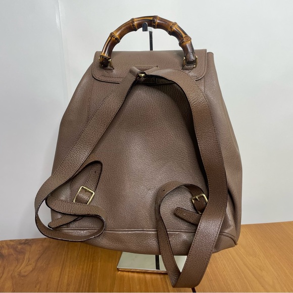 EUC Gucci Bamboo Leather Large Backpack with COA - Picture 2 of 14